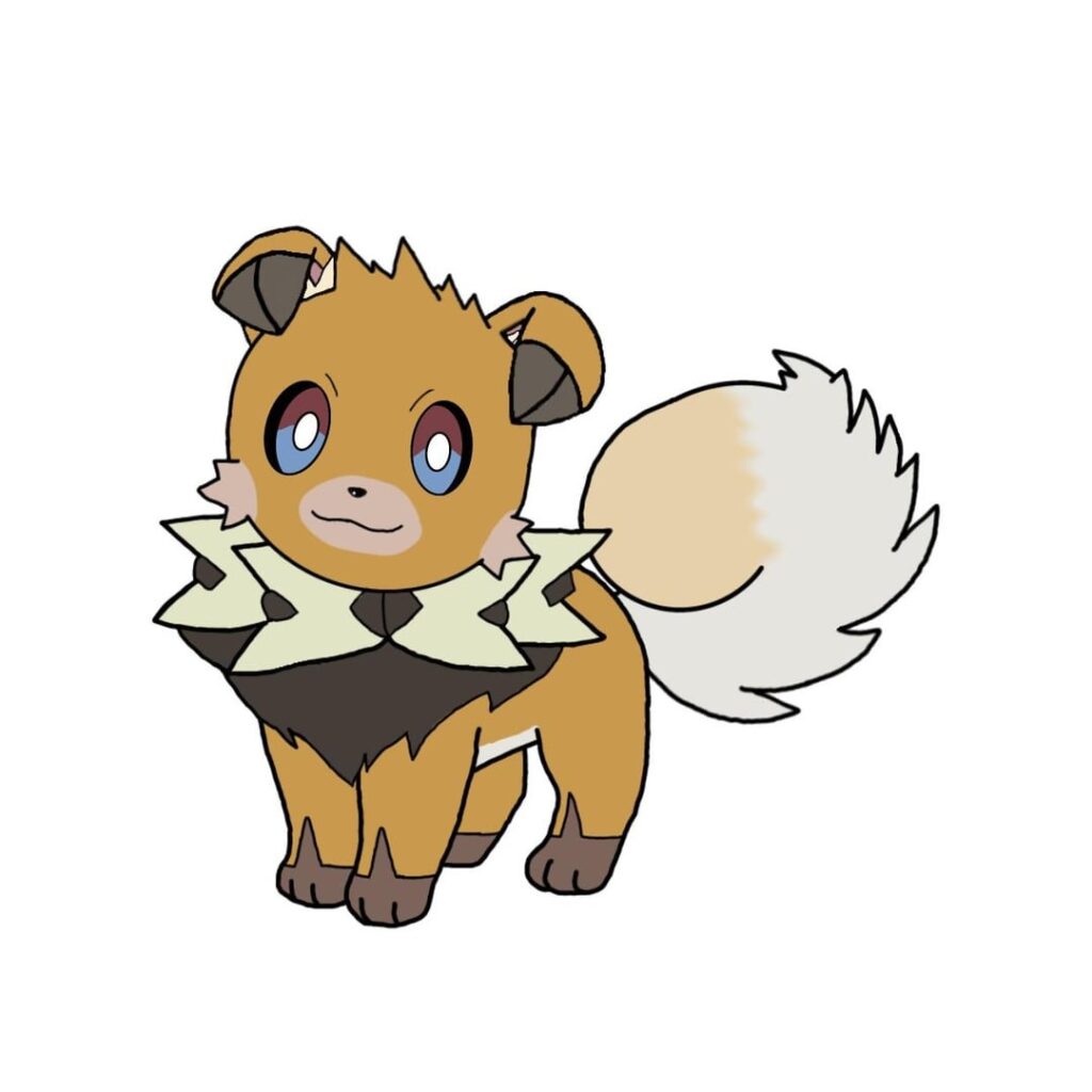 I made a rockruff and eevee fusion