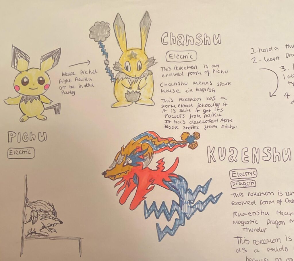Pikachu line spirit forms