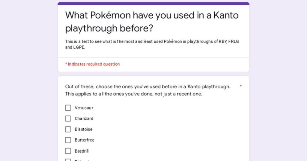 Which Pokémon have you used in a Kanto playthrough before? (Poll)