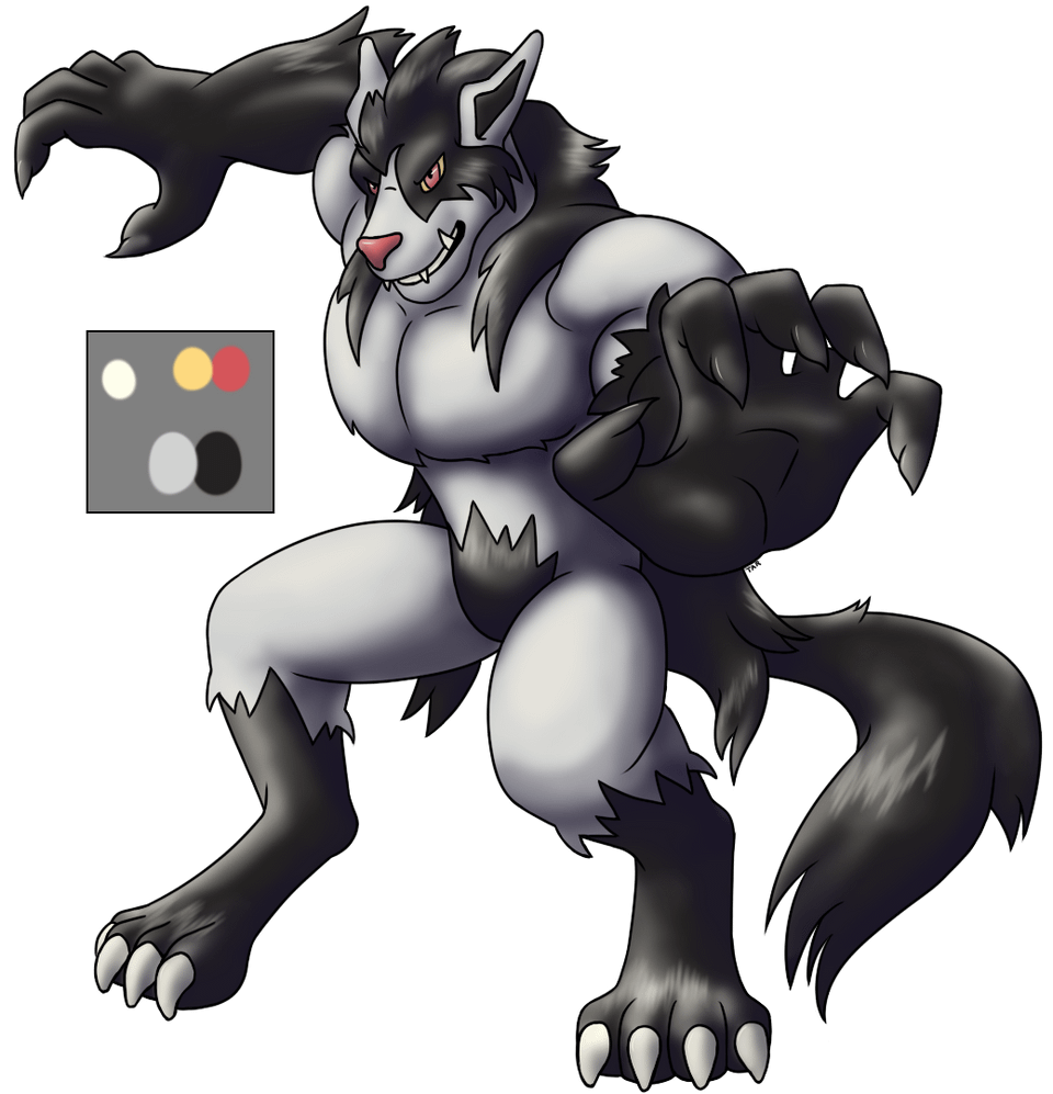 Fanart of u/Thr0w4way4pr0n's Fakemon, Frightyena