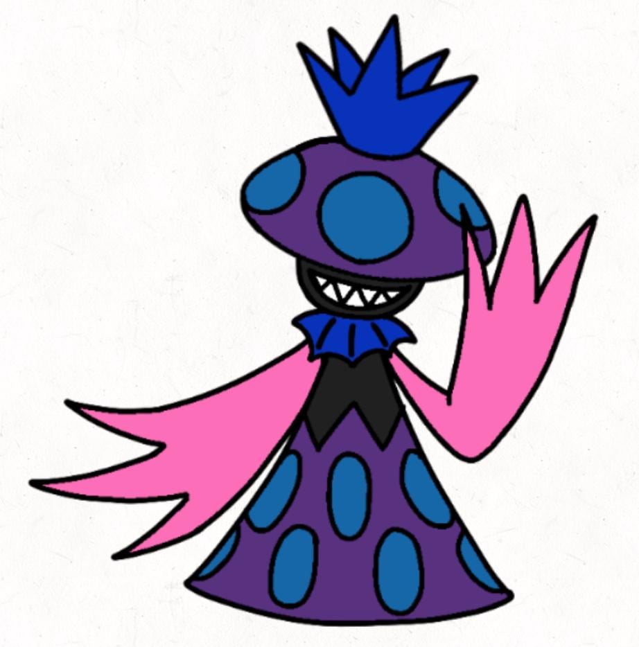 Sporegal, the toxic pokemon, a psychic/poison type. The evolutionary line is still unknown
