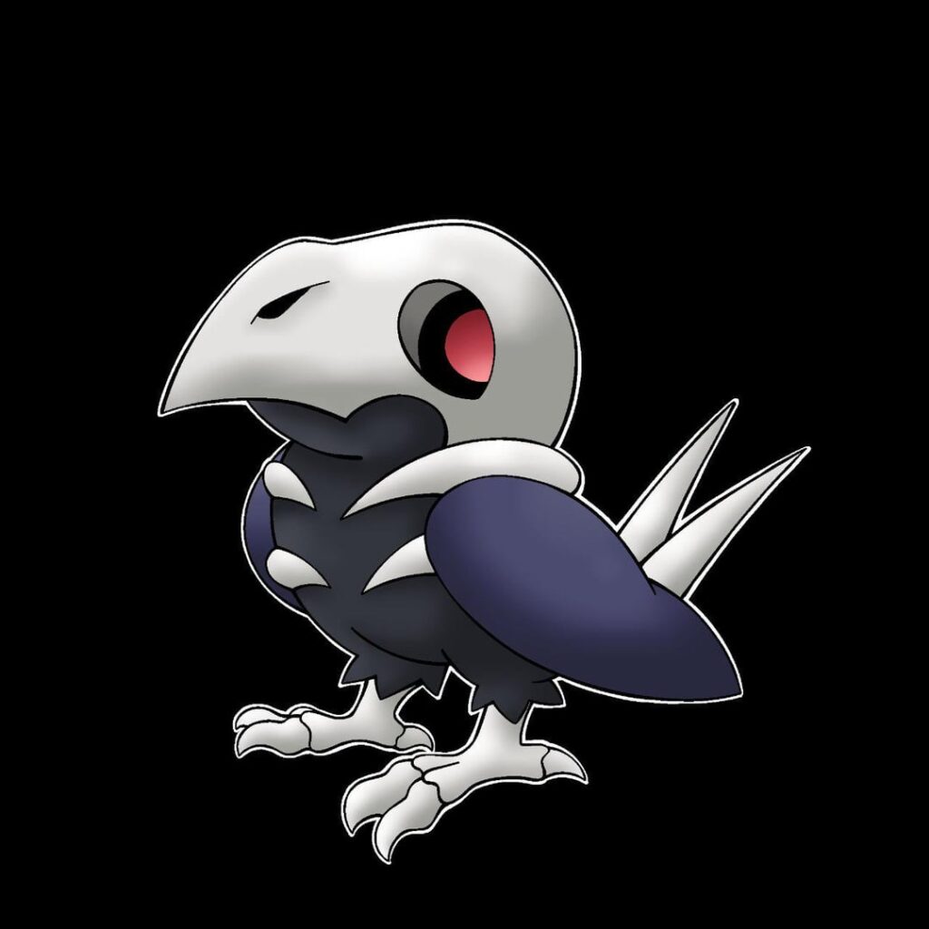 here's Skrallow, Traghuar and Tragador with their shiny forms (based on a skeletal swallow)