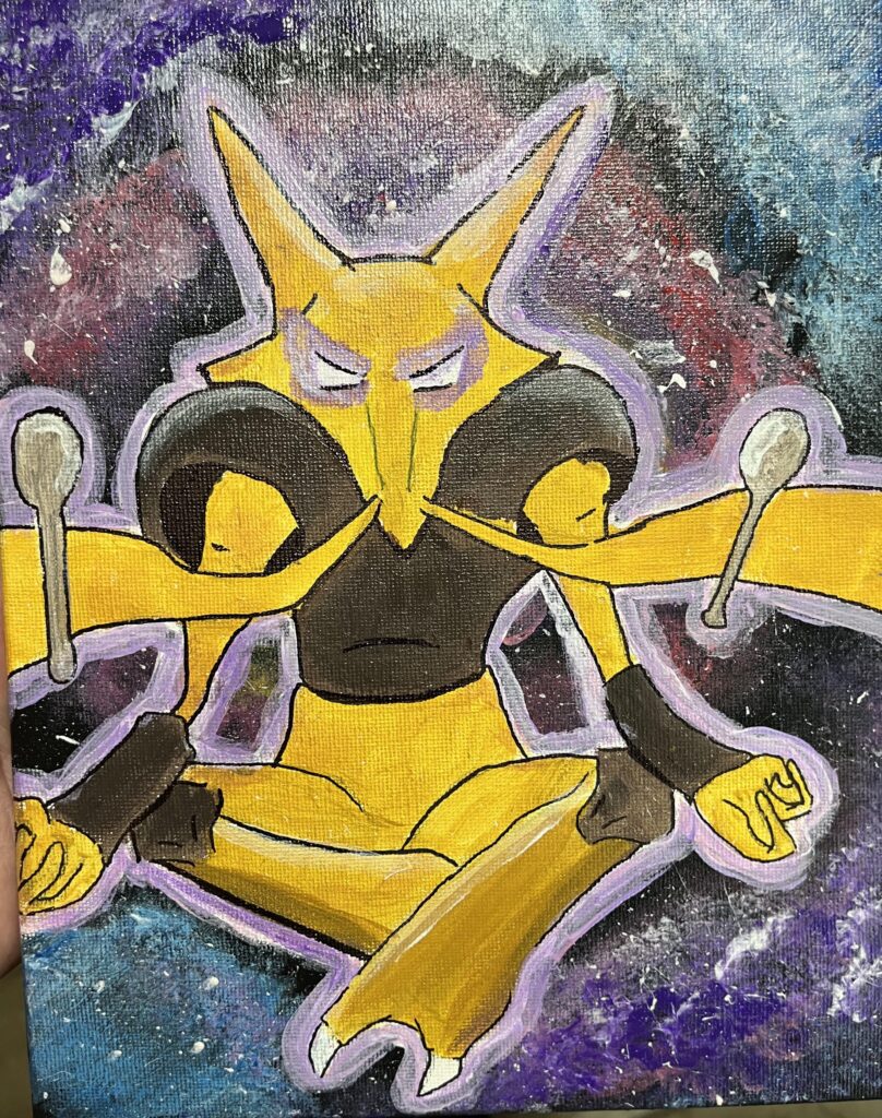 Had to show off this alakazam painting my gf gave me