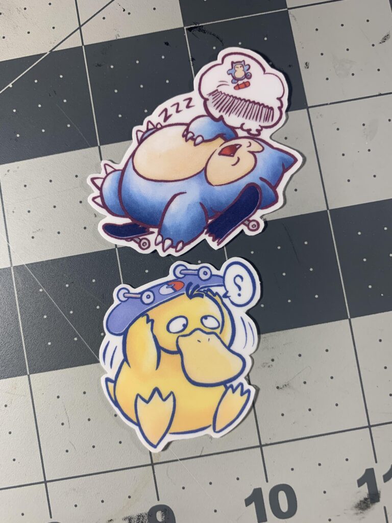 Poke sk8 Psyduck and Snorlax!