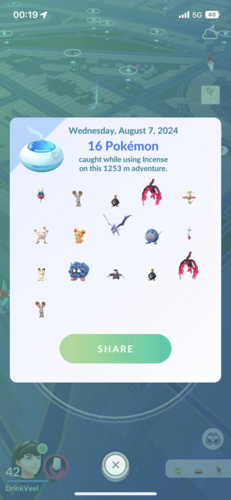 I used my master ball so I could make this screenshot