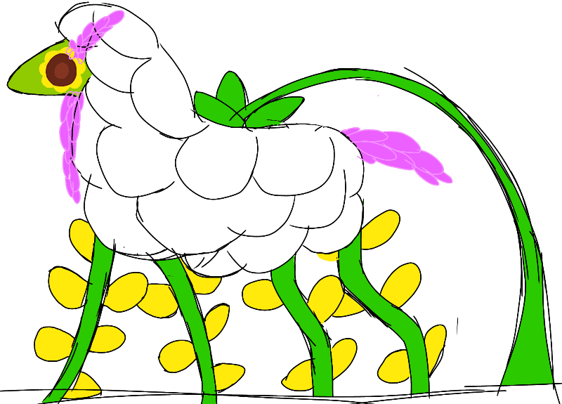 Meet Lambotary, my most recent creation! This is a rough sketch, and will  be redrawn in the future. Please tell me what you think. Also, info about it in the comments.