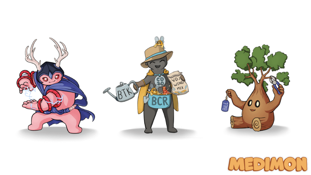 Here is our medical spin on Pokemon! Which would you choose as a starter?