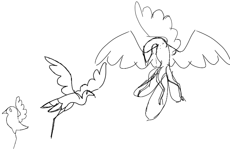 My first attempt at a route one bird Pokemon. A very rough sketch. What do you think?