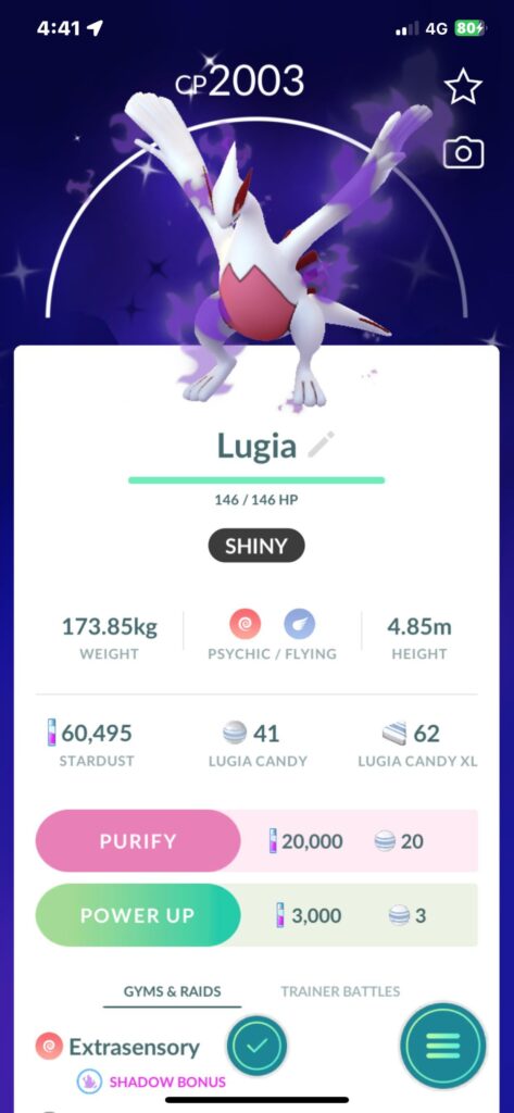 First shadow shiny