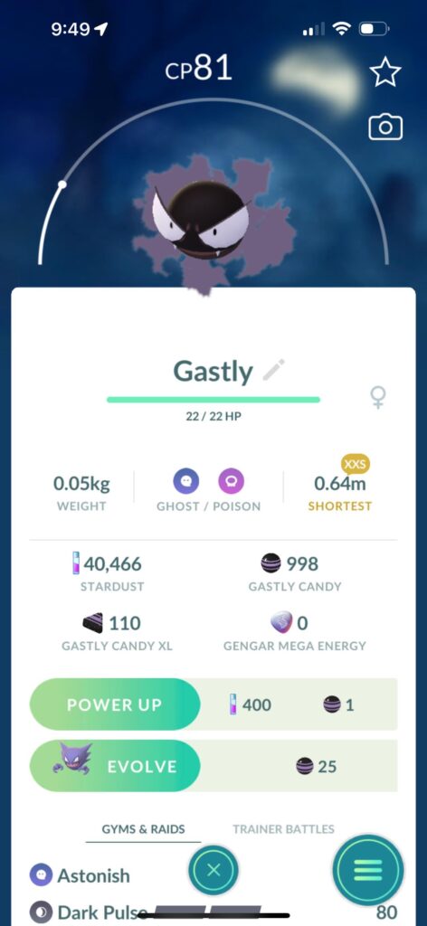 Who is your lightest Pokémon?