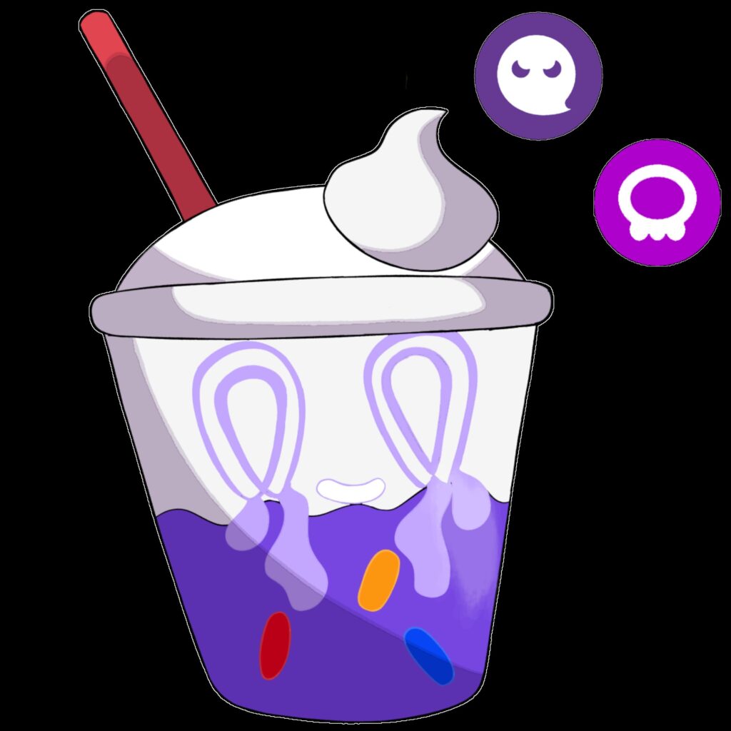 create a fakemon on a dead meme (Grimace edition) (Sinistea Regional Form)
