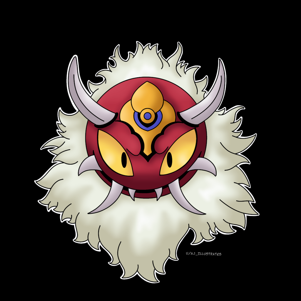 Gastly based on Yokai masks (OC) 💛