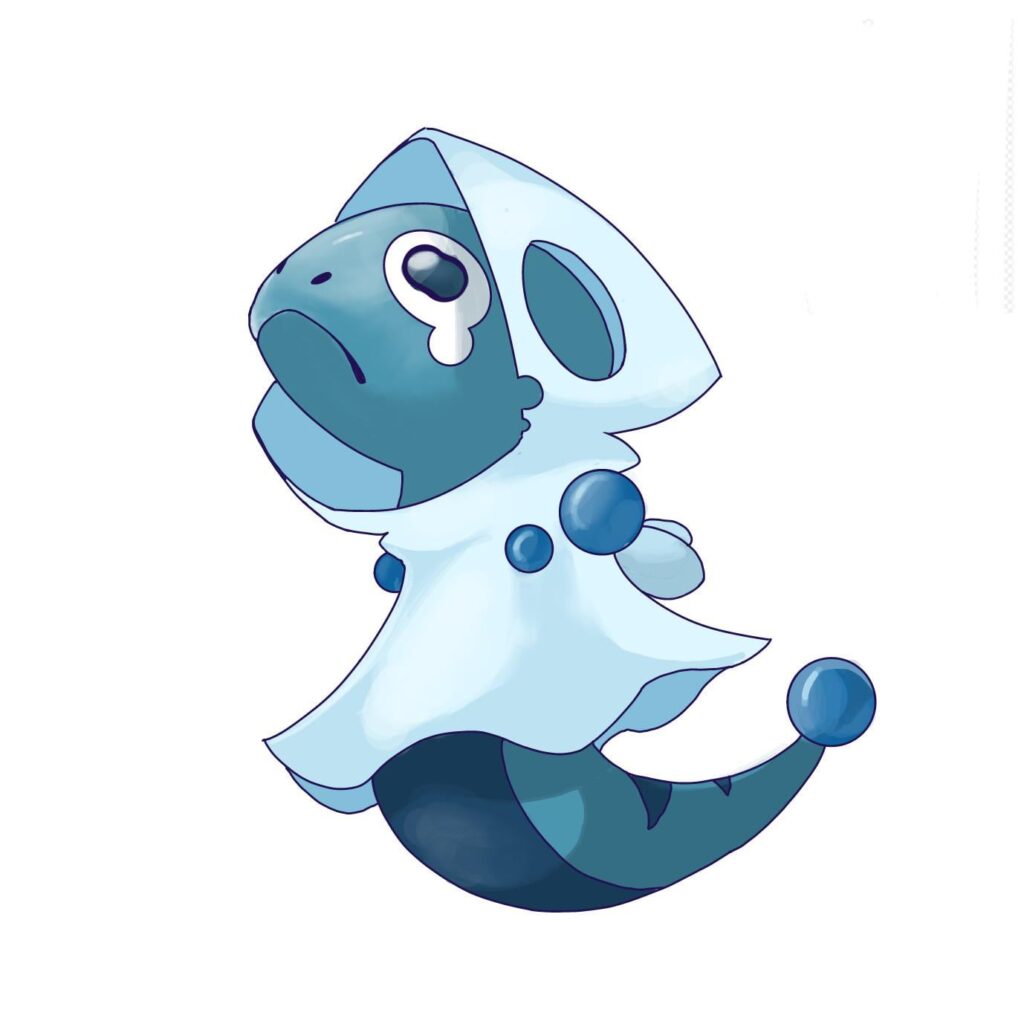 Redesign of my water type starter Pokémon serpaentear!! Tell me what you think!