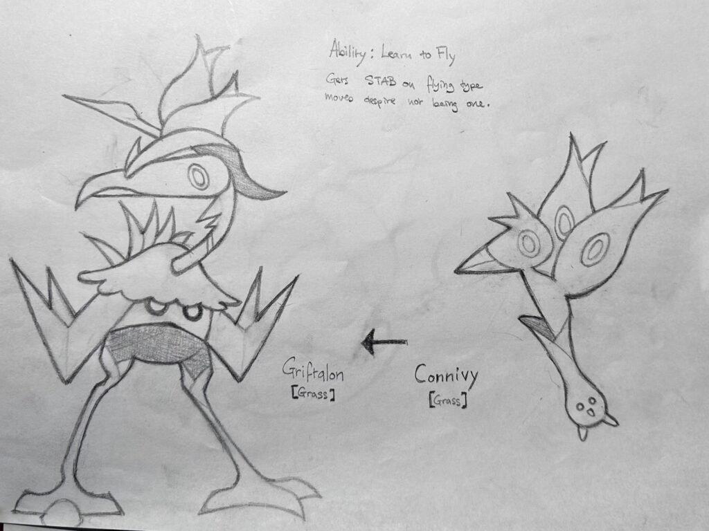 Connivy and Griftalon (The Bird of Paradise Plant Pokemon)