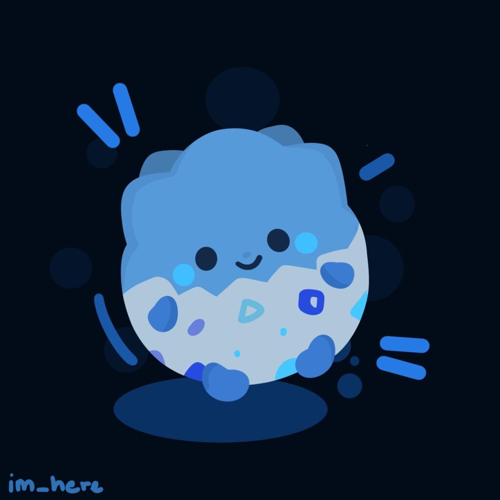 Here's my drawing of Togepi as Sadness from Inside Out! 🎨😢