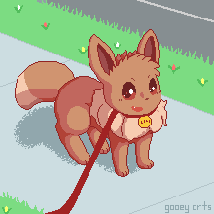 [OC] Eevee ready for his walk!