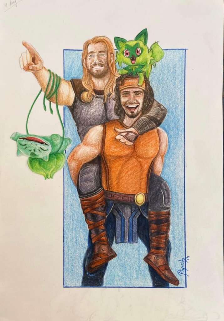 Epic piggyback ride, featuring Thor and friends! 🌟 EAGLE! 🦅(Scrubs reference)