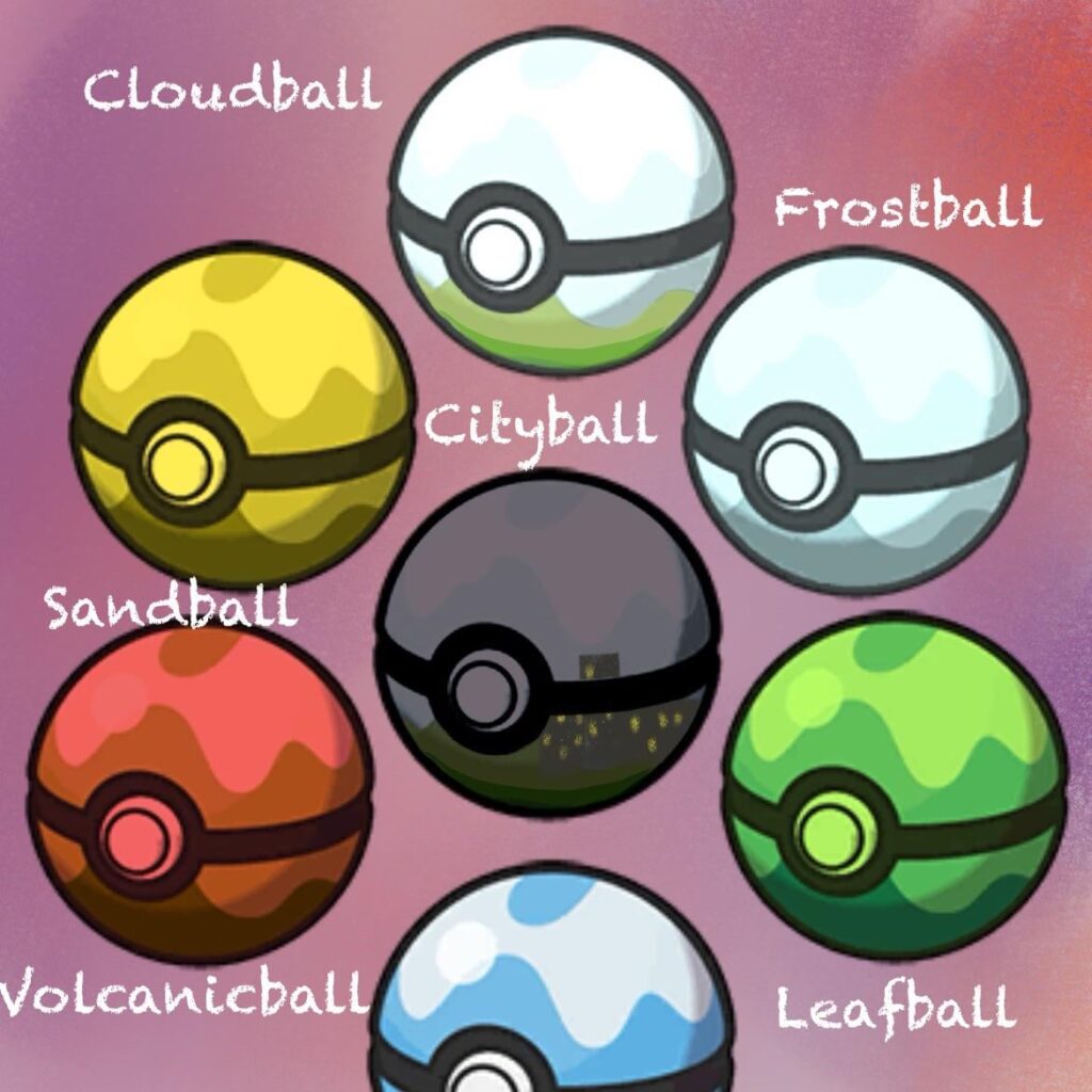 (OC) - the minimum effort new pokéballs. Designed for the Terrain! (And lets face it fashion)