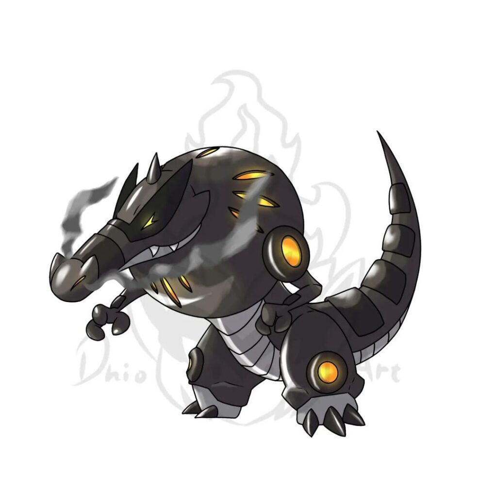 A possible fire/steel-type Krokodile. regional? paradox? convergent? what matches it?
