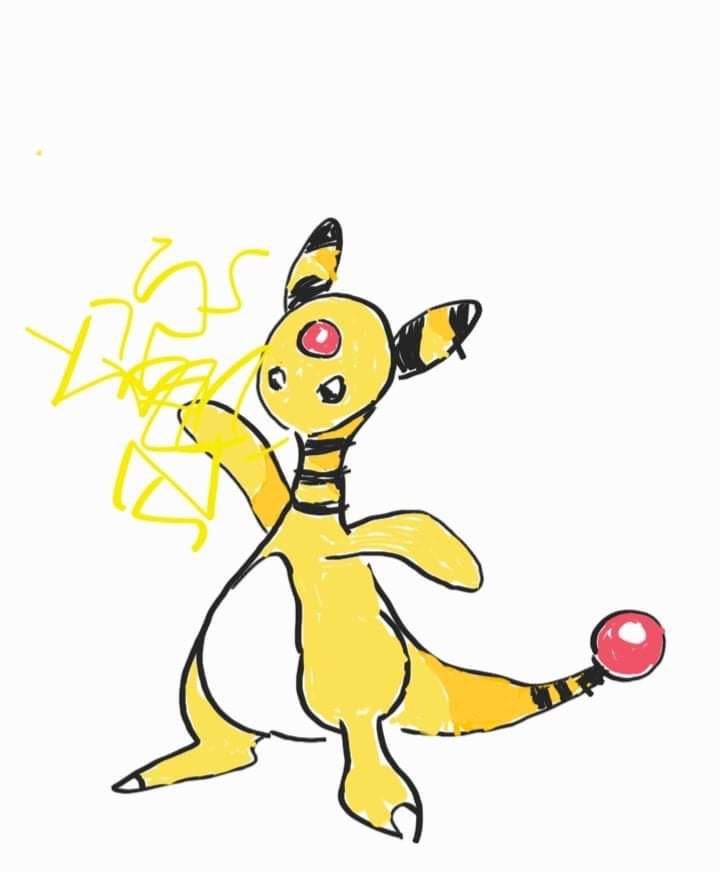 Ampharos charging Thunder Punch I drew using Samsung Notes years ago