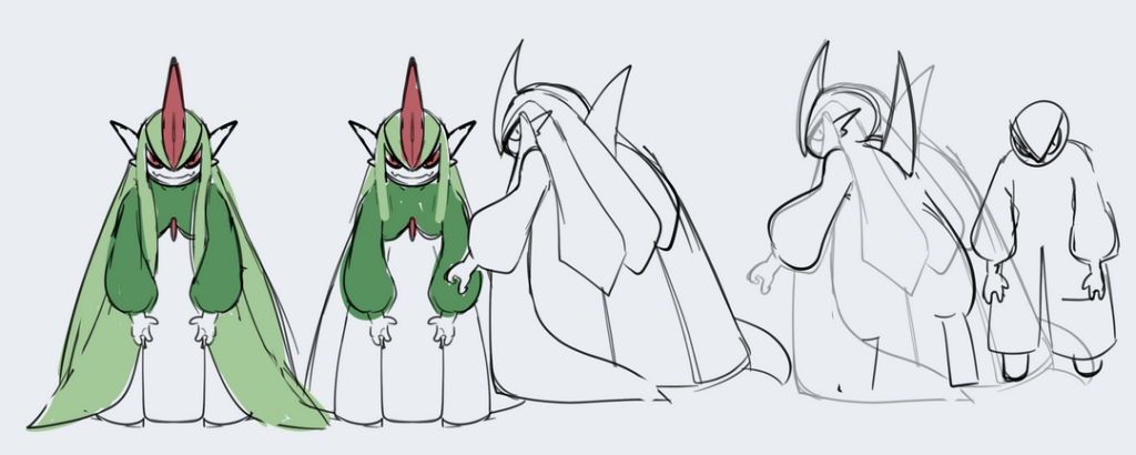 Concept art of a 3rd Pokemon Kirlia can evo into