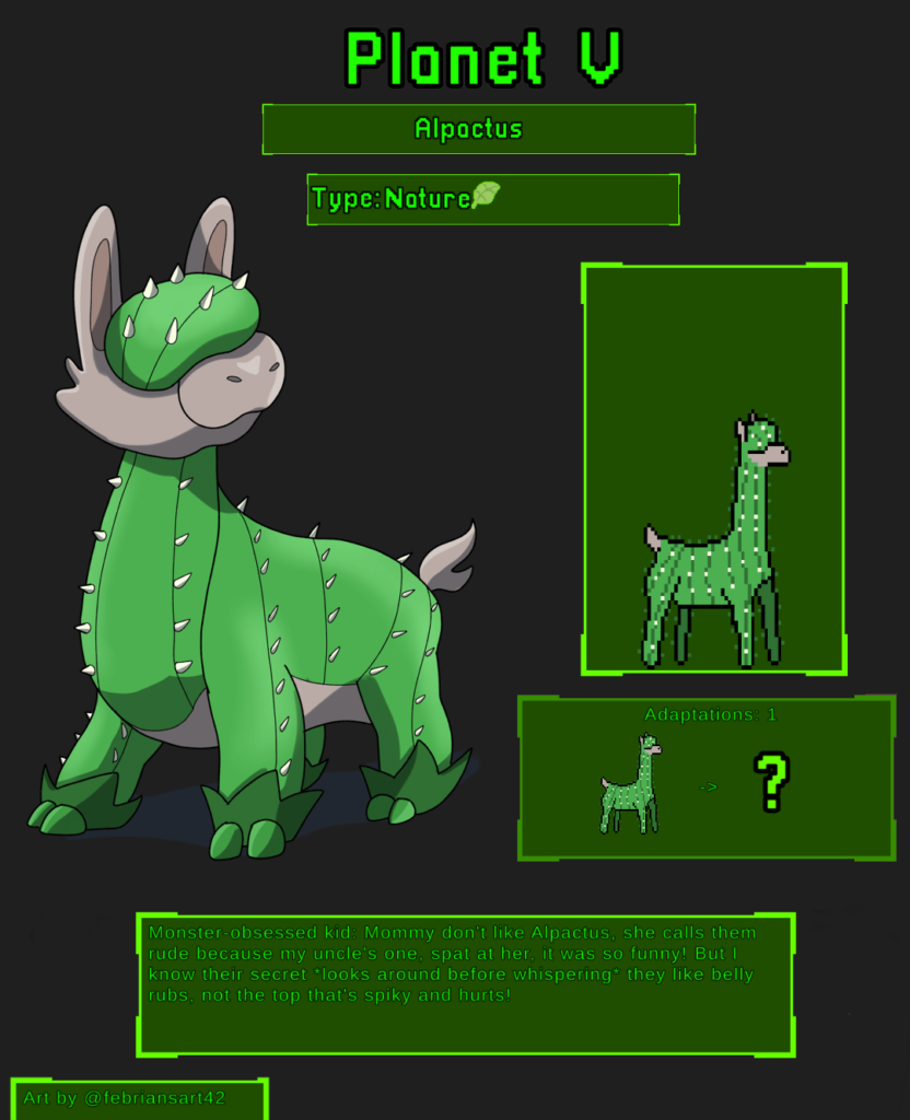 Monster Notebook 2 - Alpactus (Planet V)