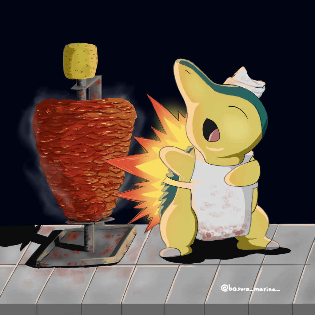 I drew a taquero cyndaquil.