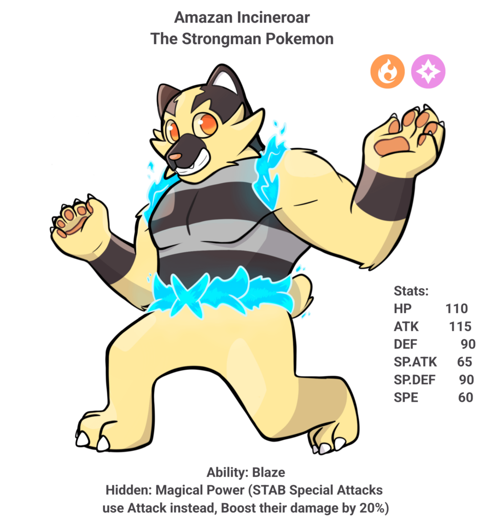 Amazan Incineroar! Starter alternate form ala PLA (Reupload, fixed art and swapped SHINY)