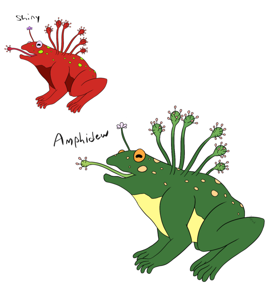 Amphidew, the dewdrop frog pokemon