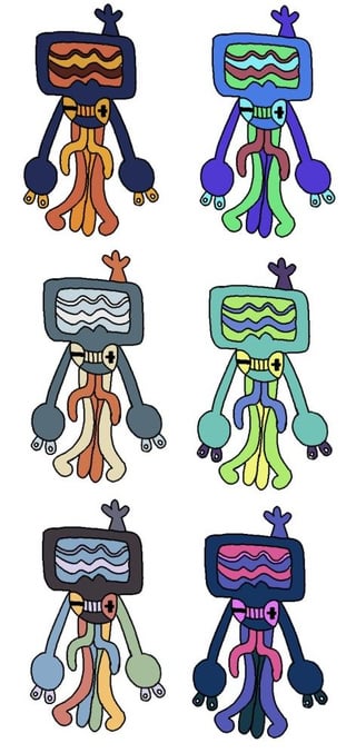 Feedback on which colour scheme is the best would be appreciated. Also what could I do to improve Tellyfish’s design. The first image is the latest one.