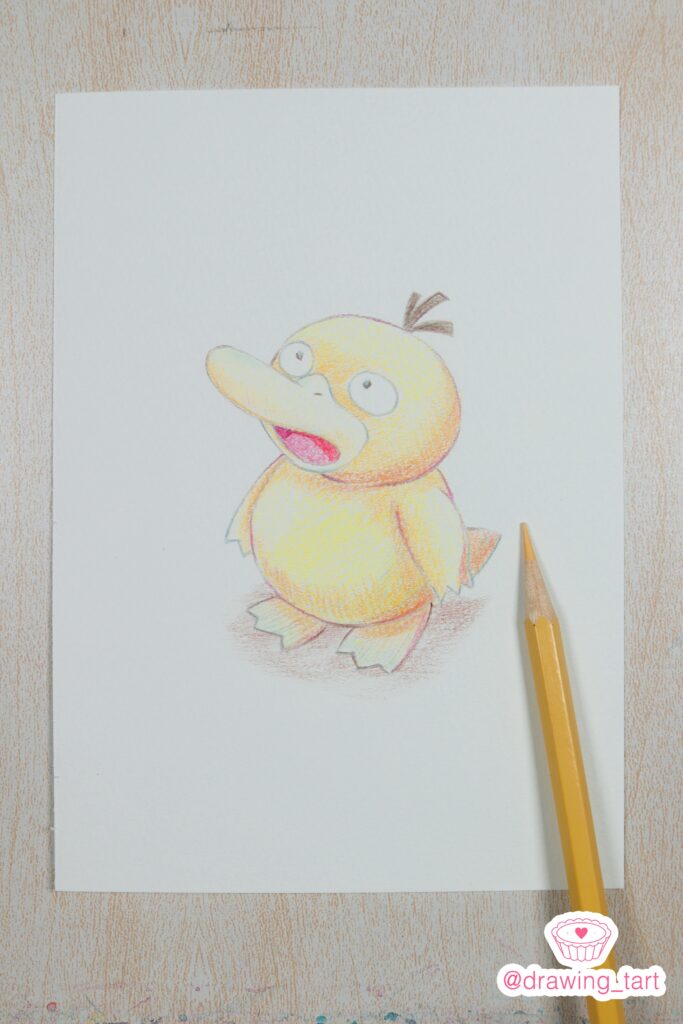 [OC]I drew a Psyduck with colored pencils