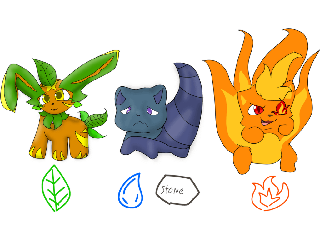 Second stage of my starters of my own region! + shinys