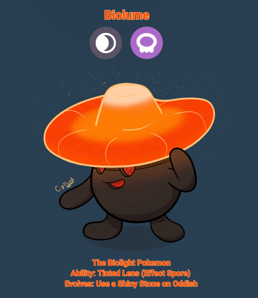 Meet Biolume! An Amaza Region (Fakemon) Evolution of the Oddish line!