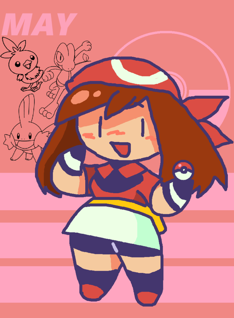 May (Ruby/Sapphire outfit) in MS Paint !!