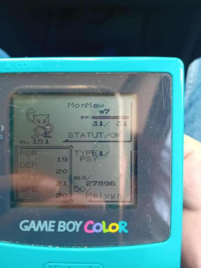 I captured Mew. (Pokémon Red)