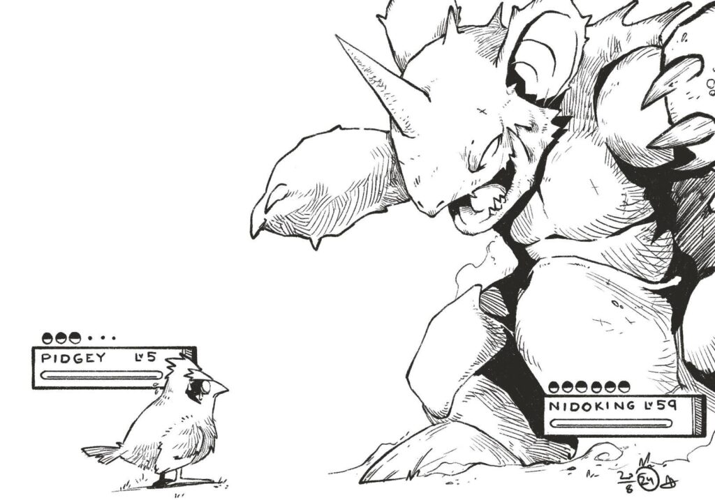 Finishing the game then running into the route 1 trainer you forgot to battle [OC]
