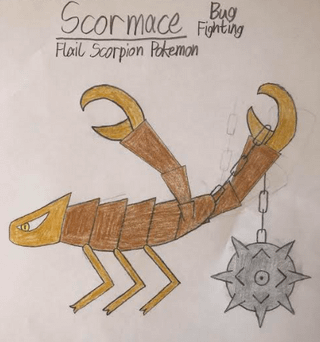 Here's my 5th Fakemon, Scormace!