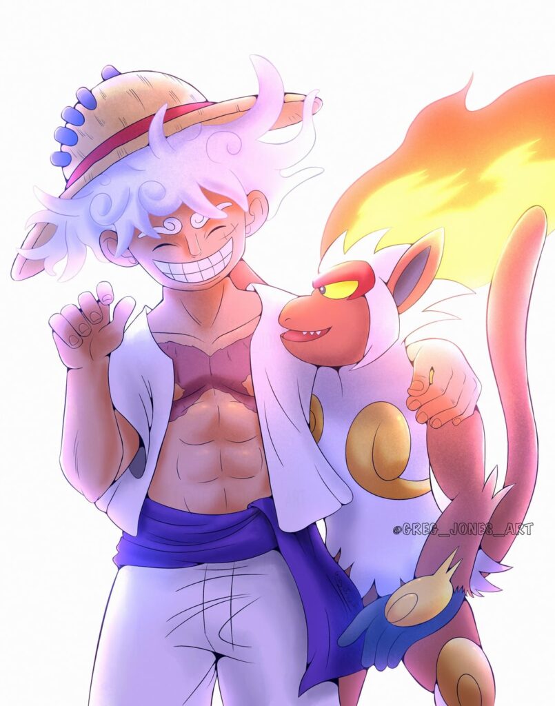 Pokémon Trainer Monkey D. Luffy Through the Years (By Me)