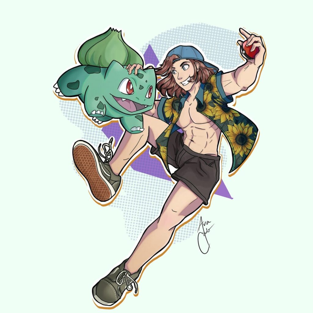 I drew my partner with his favorite