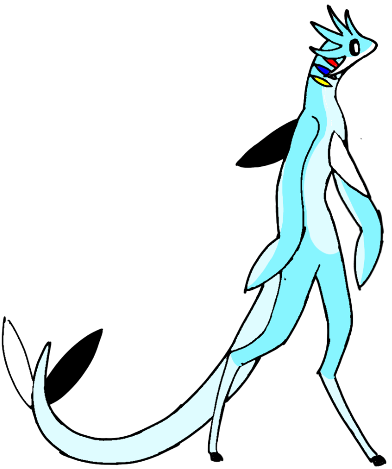 I finished the final stage of my water type starter line. What do you think? I'd love some constructive criticism if you have any.