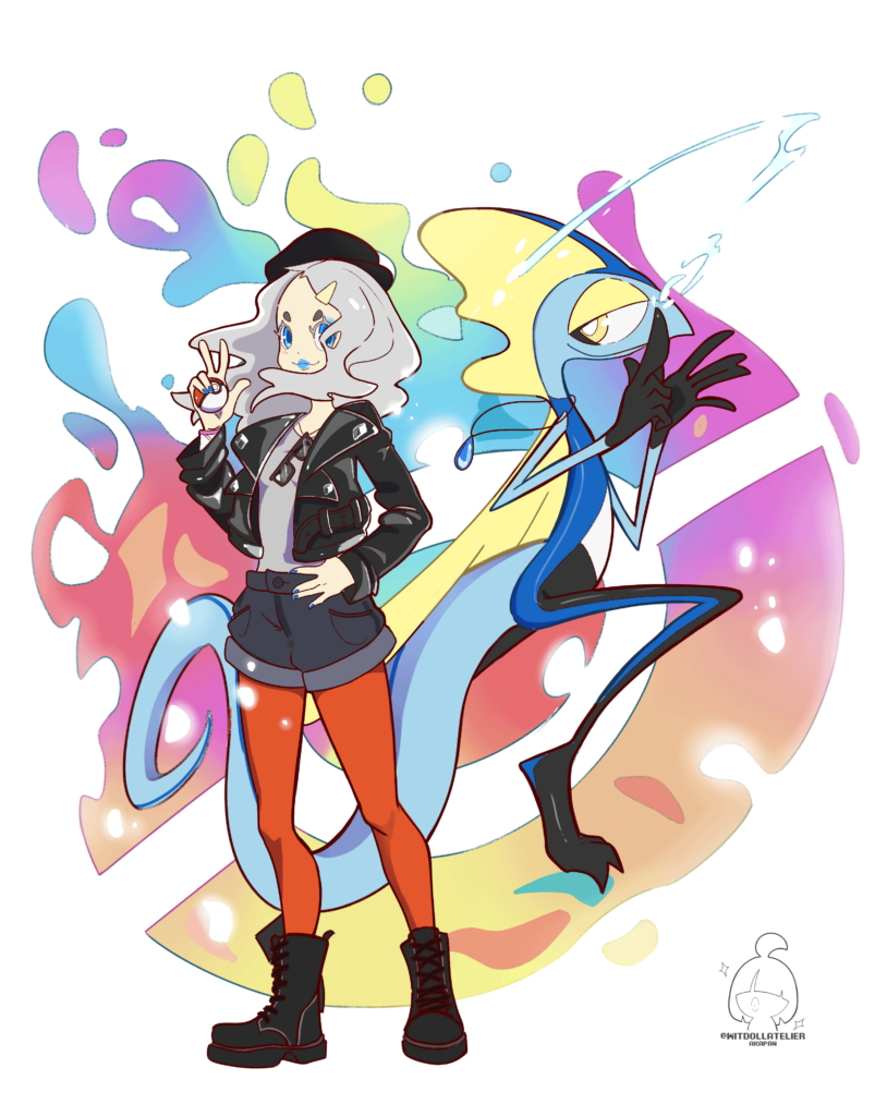 I'm currently playing pokemon sword with @Nama_kun and we do battles between us, best of 3 to be more specific and whoever loses, draws the other's trainer... self-explanatory, since the drawing was made by me... wish me luck
