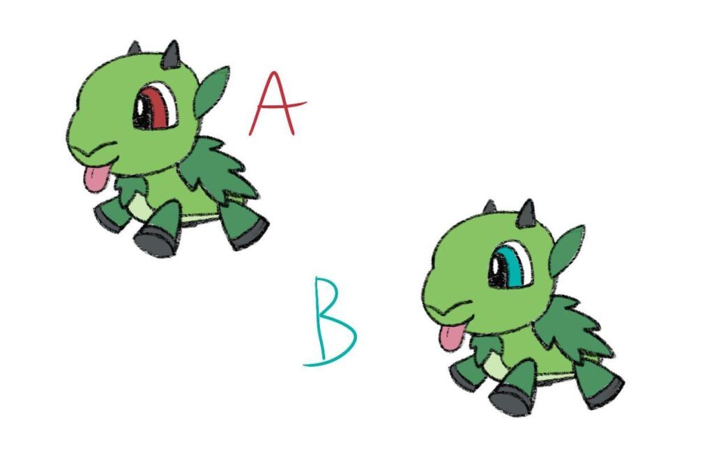 Which eye colour looks better? Art by me