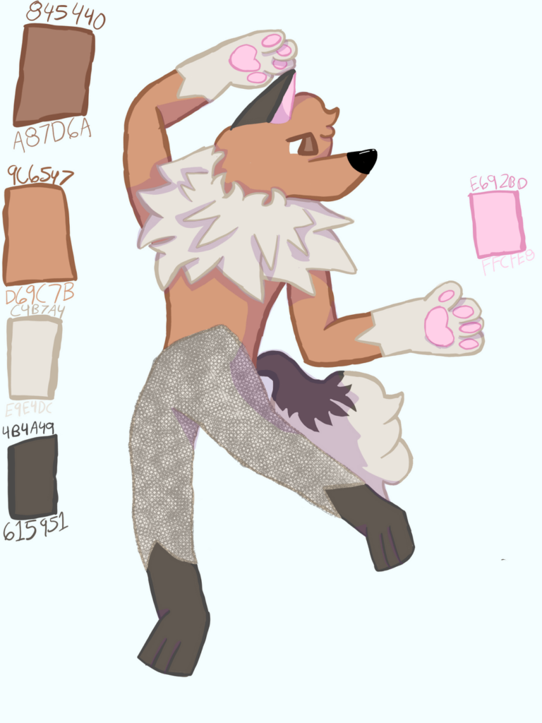 I finished the colored portion of my dawn form Lycanroc