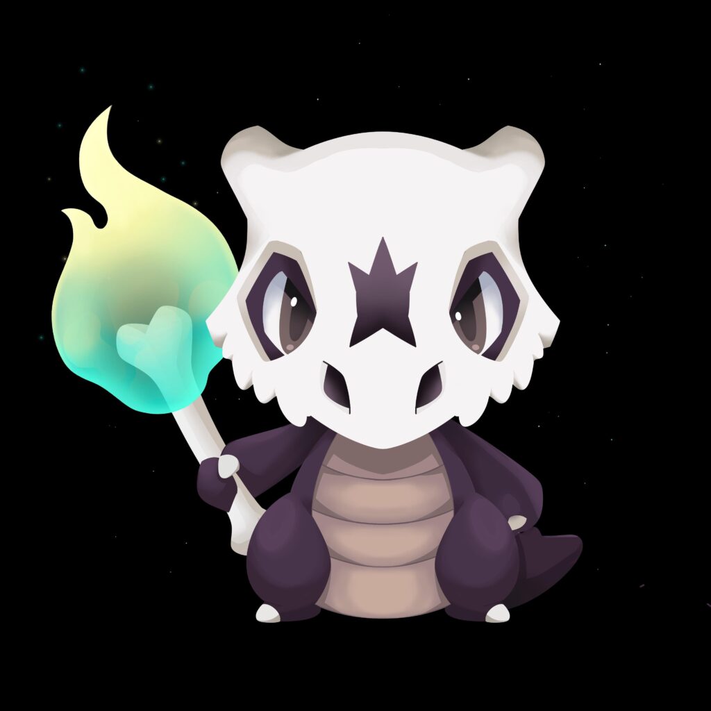 Alolan Cubone 💀🩵💚✨