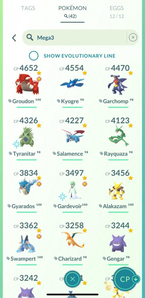 How many Max Level megas do you have?