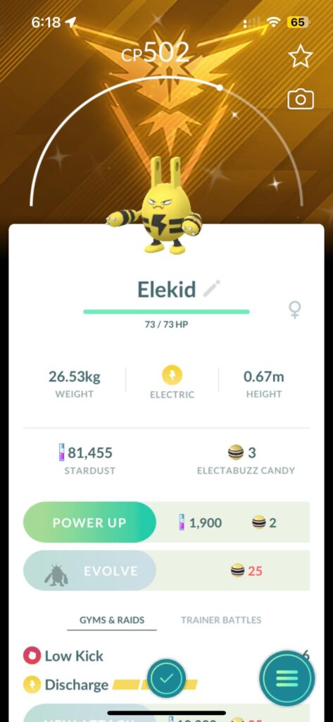 First Shiny! With an Instinct background to go with!