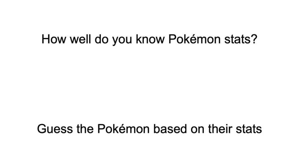 How well do you know Pokémon stats? Round 3