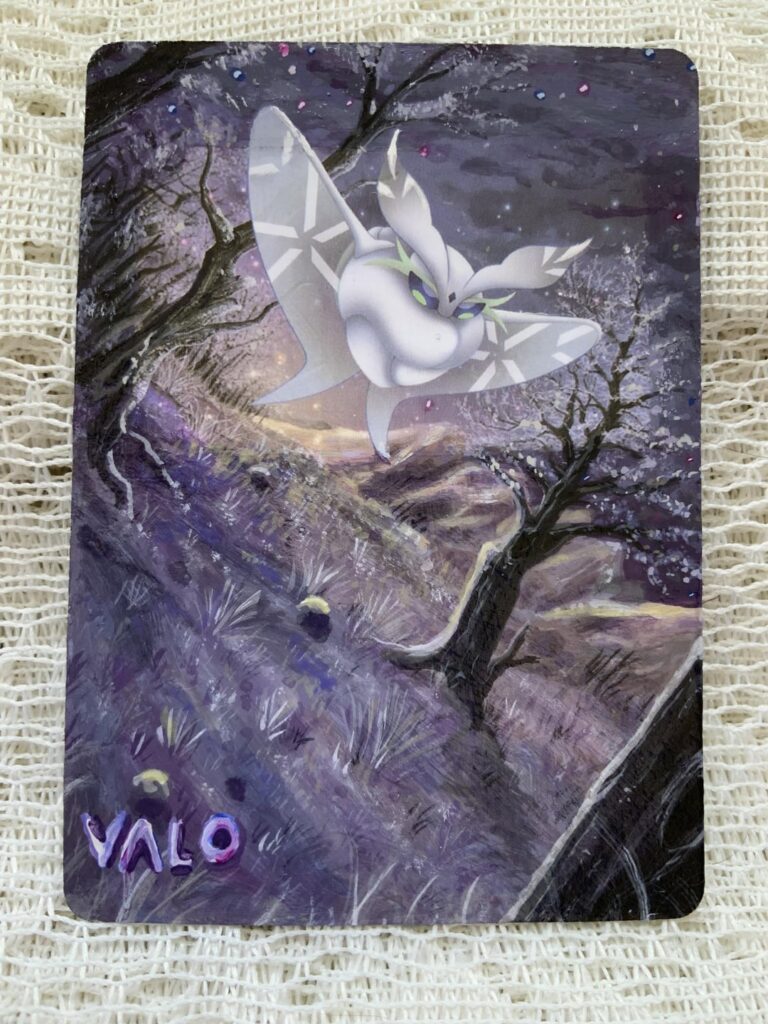first attempt at painting a pokémon card