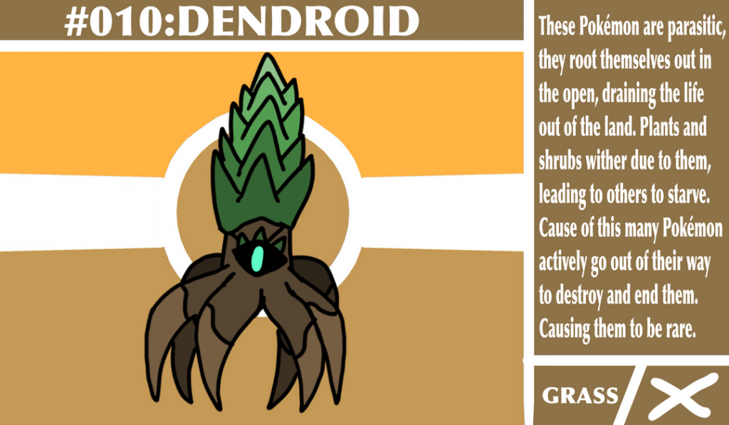 My route one mammal and grass type! Base off lepidendrons for the grass type and ‘he’ll pigs’ for the mama.