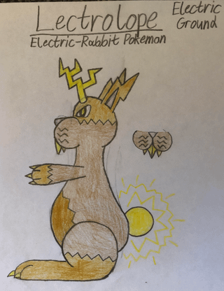 Here's my 6th Fakemon, Lectrolope!
